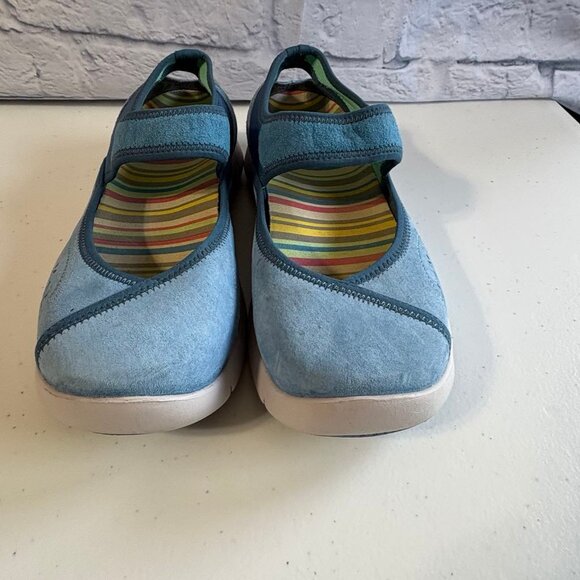 Dansko Emmy Blue Suede Mary Jane Flats Size 38 - Picture 4 of 14